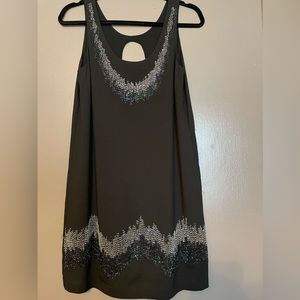 Black, mini dress, size S, beaded